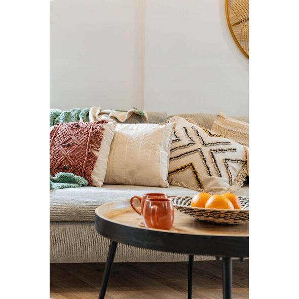 Home Styling Collection Poduszka boho z frędzlami, 45 x 45 cm