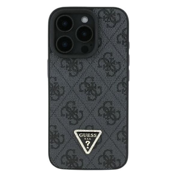 Guess Guess GUHCP16XP4TDPK iPhone 16 Pro Max 6.9" czarny/black hardcase Leather 4G Triangle Strass MagSafe