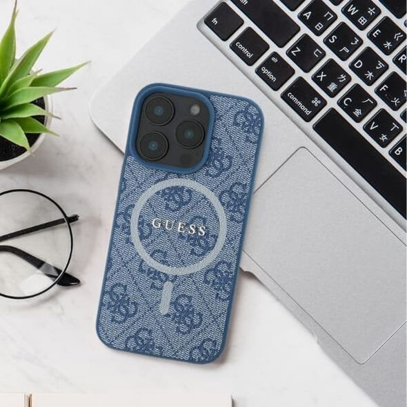 Guess Guess GUHCP16XP4TDPK iPhone 16 Pro Max 6.9" czarny/black hardcase Leather 4G Triangle Strass MagSafe
