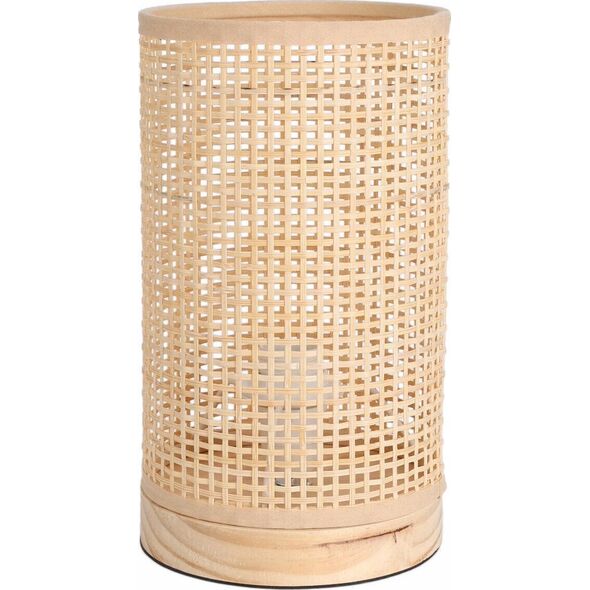Home Styling Collection Lampa stołowa bambus, tuba, podstawa z drewna sosnowego, 13 x 23 cm