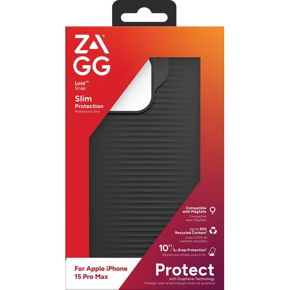 Zagg International ZAGG Luxe Snap - obudowa ochronna do iPhone 15 Pro Max kompatybilna z MagSafe (black)