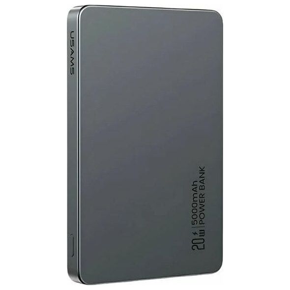 Powerbank z ładowaniem bezprzewodowym USAMS US-CD231 5000mAh 20W PD Fast Charge szary/tarnish