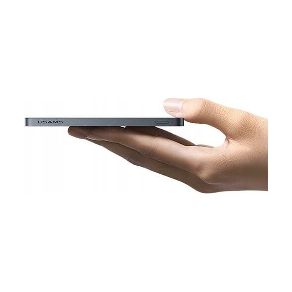 Powerbank z ładowaniem bezprzewodowym USAMS US-CD231 5000mAh 20W PD Fast Charge szary/tarnish