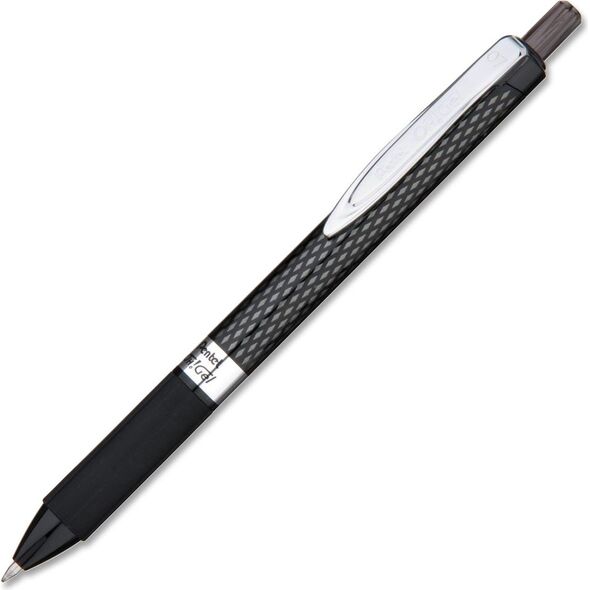 Długopis żelowy Pentel OH!GEL czarno-srebrny (K497)