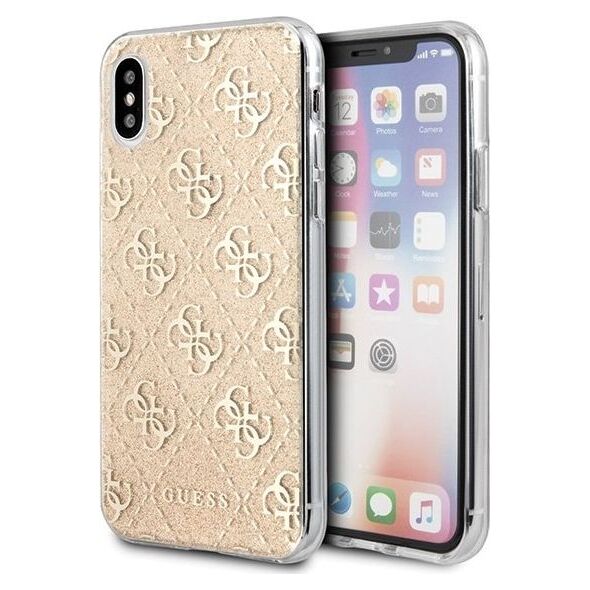 Guess Guess GUHCPXPCU4GLGO iPhone X/Xs złoty/gold hard case 4G Glitter