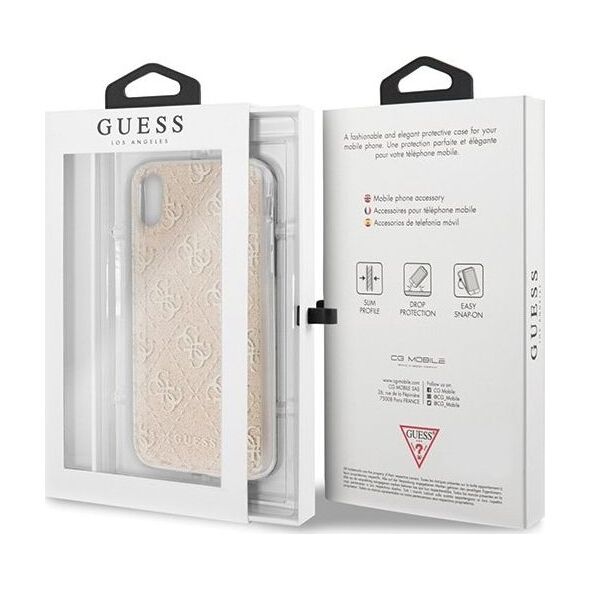 Guess Guess GUHCPXPCU4GLGO iPhone X/Xs złoty/gold hard case 4G Glitter