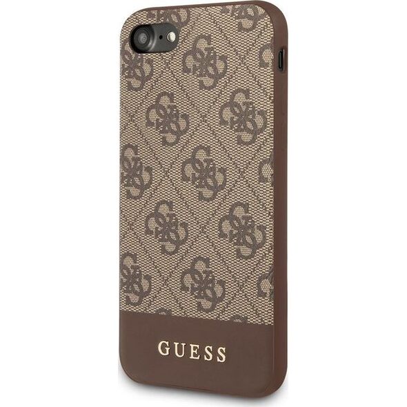 Guess Guess 4G Bottom Stripe Collection - Etui iPhone SE 2020 / 8 / 7 (brązowy) uniwersalny