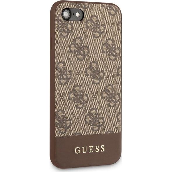 Guess Guess 4G Bottom Stripe Collection - Etui iPhone SE 2020 / 8 / 7 (brązowy) uniwersalny