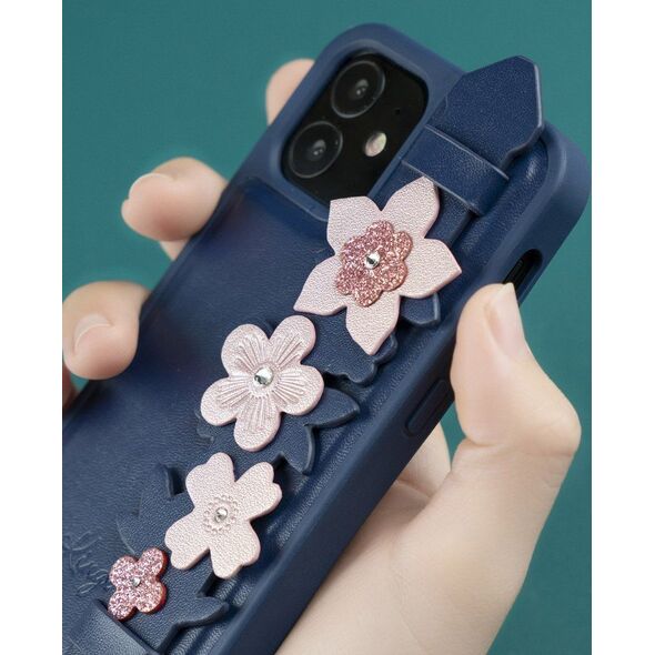 Kingxbar Kingxbar Sweet Series żelowe etui ozdobione oryginalnymi Kryształami Swarovskiego z podstawką iPhone 12 mini zielony uniwersalny
