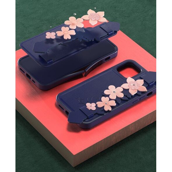 Kingxbar Kingxbar Sweet Series żelowe etui ozdobione oryginalnymi Kryształami Swarovskiego z podstawką iPhone 12 mini zielony uniwersalny