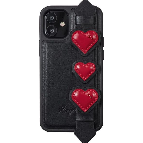 Kingxbar Kingxbar Sweet Series żelowe etui ozdobione oryginalnymi Kryształami Swarovskiego z podstawką iPhone 12 mini czarny uniwersalny