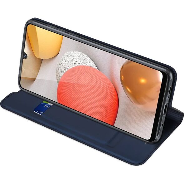 Dux Ducis Etui SAMSUNG GALAXY A42 5G z klapką Dux Ducis skórzane Skin Leather granatowe