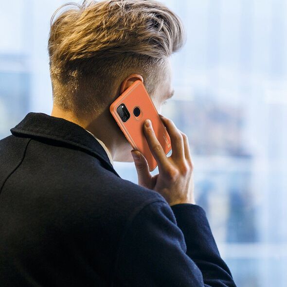 Dux Ducis Dux Ducis Yolo eleganckie etui pokrowiec ze skóry ekologicznej Samsung Galaxy M30s pomarańczowy