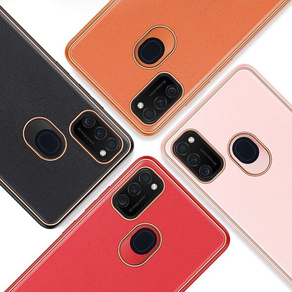 Dux Ducis Dux Ducis Yolo eleganckie etui pokrowiec ze skóry ekologicznej Samsung Galaxy M30s pomarańczowy