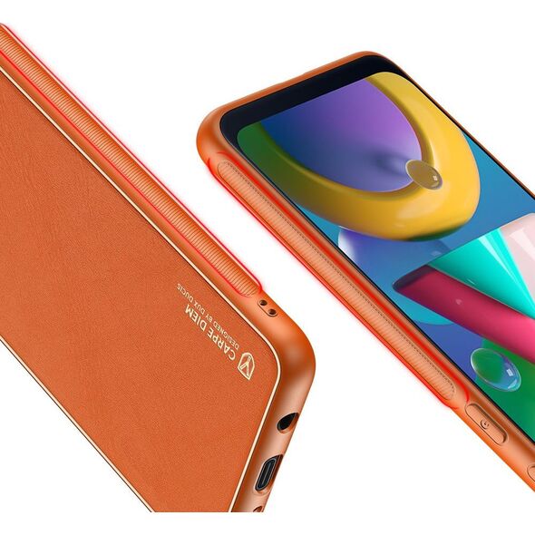 Dux Ducis Dux Ducis Yolo eleganckie etui pokrowiec ze skóry ekologicznej Samsung Galaxy M30s pomarańczowy