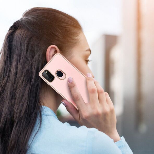 Dux Ducis Dux Ducis Yolo eleganckie etui pokrowiec ze skóry ekologicznej Samsung Galaxy M30s różowy