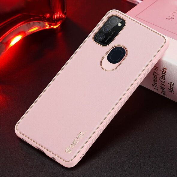 Dux Ducis Dux Ducis Yolo eleganckie etui pokrowiec ze skóry ekologicznej Samsung Galaxy M30s różowy