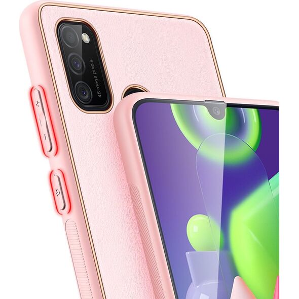 Dux Ducis Dux Ducis Yolo eleganckie etui pokrowiec ze skóry ekologicznej Samsung Galaxy M30s różowy
