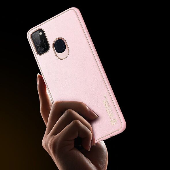 Dux Ducis Dux Ducis Yolo eleganckie etui pokrowiec ze skóry ekologicznej Samsung Galaxy M30s różowy