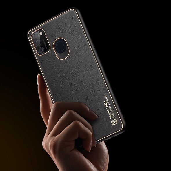 Dux Ducis Dux Ducis Yolo eleganckie etui pokrowiec ze skóry ekologicznej Samsung Galaxy M30s czarny