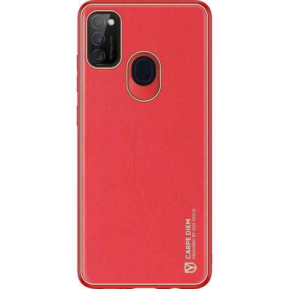 Dux Ducis Dux Ducis Yolo eleganckie etui pokrowiec ze skóry ekologicznej Samsung Galaxy M30s czerwony