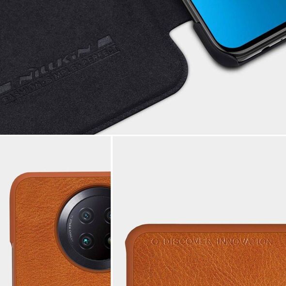 Nillkin Etui Nillkin QIN do Xiaomi Redmi Note 9T (Brązowe) uniwersalny