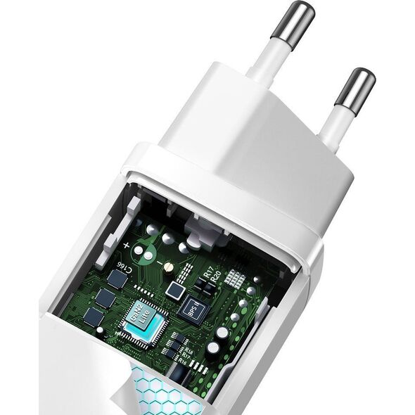 Ładowarka Baseus GaN Lite 1x USB-A 1x USB-C 3 A (CCGAN2L-B02)