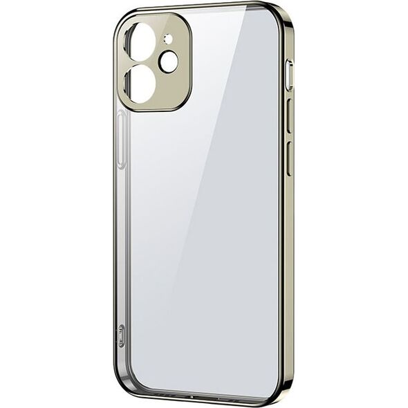 Joyroom Joyroom New Beauty Series ultra cienkie przezroczyste etui z metaliczną ramką do iPhone 12 Pro złoty (JR-BP743)