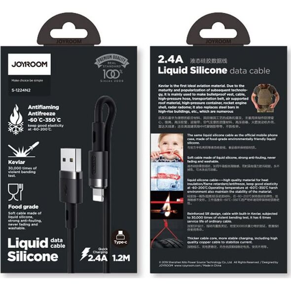Kabel USB Joyroom USB-A - Lightning 1.2 m Czarny (6941237109286)