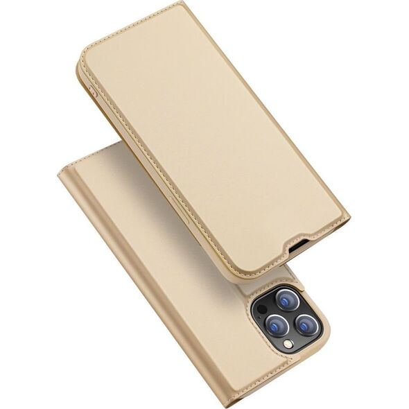 Dux Ducis Dux Ducis Skin Pro kabura etui pokrowiec z klapką iPhone 13 Pro Max złoty