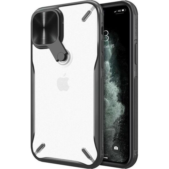 Nillkin Nillkin Cyclops Case wytrzymałe etui z osłoną na aparat i składaną podstawką iPhone 13 Pro Max czarny