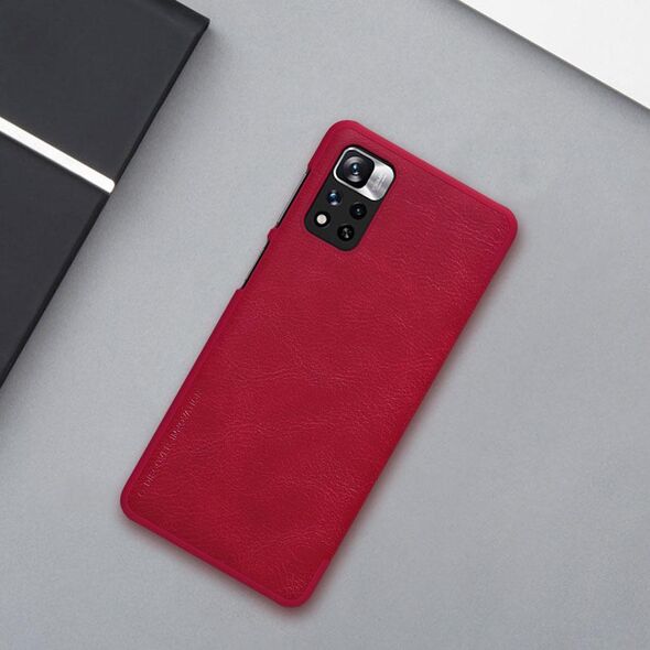 Nillkin Nillkin Qin Case etui do Xiaomi Poco X4 Pro 5G osłona na aparat kabura pokrowiec obudowa z klapką czarny