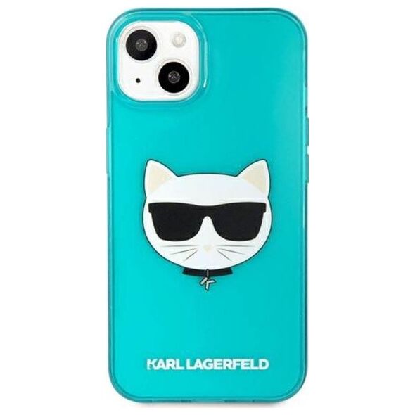 Karl Lagerfeld Etui Karl Lagerfeld KLHCP13SCHTRB Apple iPhone 13 mini niebieski/blue hardcase Glitter Choupette Fluo