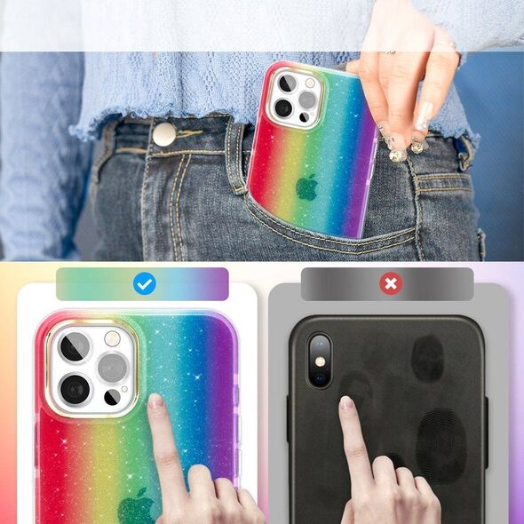 Kingxbar Kingxbar Ombre etui pokrowiec iPhone 12 Pro Max wielokolorowy