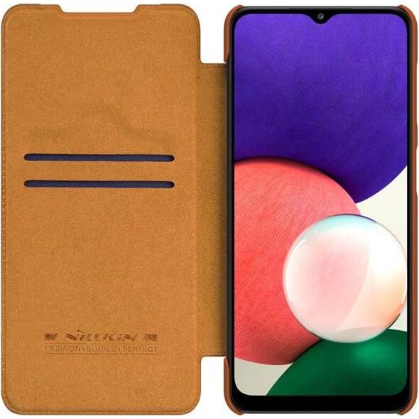 Nillkin NILLKIN QIN BOOK SKÓRZANE ETUI SAMSUNG GALAXY A22 4G BRĄZOWY standard