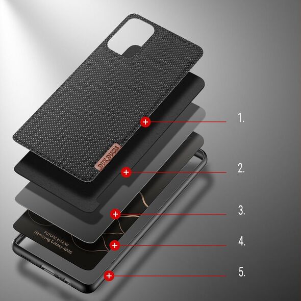 Dux Ducis Dux Ducis Fino etui pokrowiec pokryty nylonowym materiałem Samsung Galaxy A03s czarny