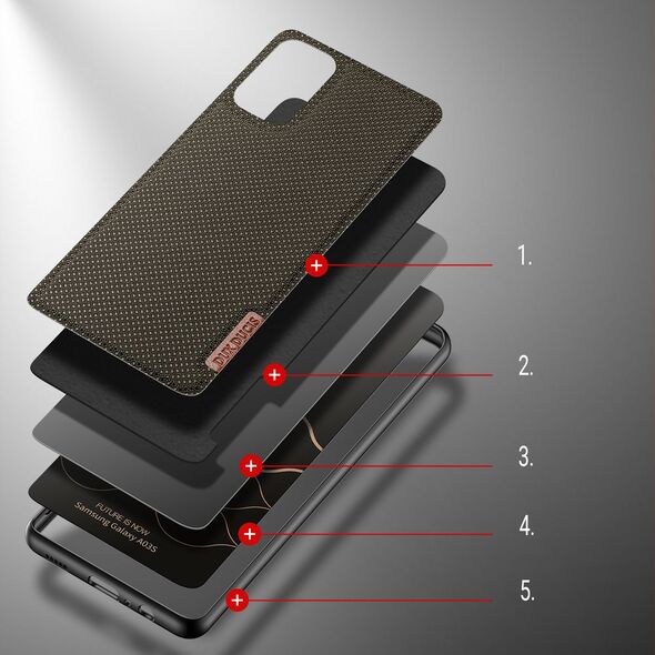 Dux Ducis Dux Ducis Fino etui pokrowiec pokryty nylonowym materiałem Samsung Galaxy A03s zielony