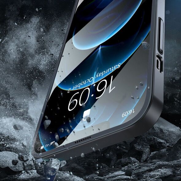Joyroom Joyroom 360 Full Case etui pokrowiec do iPhone 13 Pro Max obudowa na tył i przód + szkło hartowane szary (JR-BP928 tarnish)