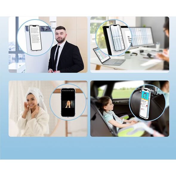 Joyroom Joyroom Magnetic Defender magnetyczne etui do iPhone 13 pancerny pokrowiec z haczykami podstawką przezroczysty (kompatybilne z MagSafe)