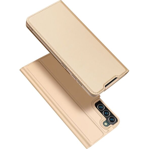 Dux Ducis Dux Ducis Skin Pro kabura etui pokrowiec z klapką Samsung Galaxy S22+ (S22 Plus) złoty