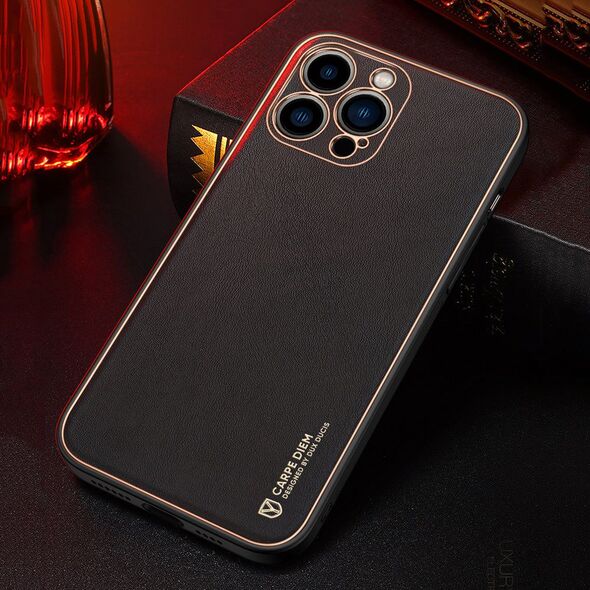 Dux Ducis Dux Ducis Yolo eleganckie etui pokrowiec ze skóry ekologicznej iPhone 13 Pro czerwony
