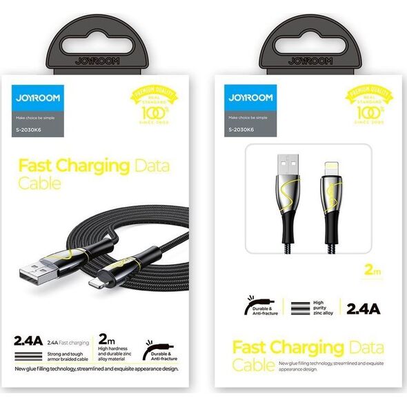 Kabel USB Joyroom USB-A - Lightning 2 m Czarny (6941237151001)
