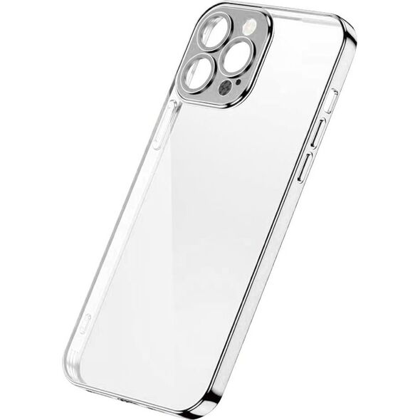 Joyroom Joyroom Chery Mirror Case etui pokrowiec do iPhone 13 Pro obudowa z metaliczną ramką srebrny (JR-BP908 silver)