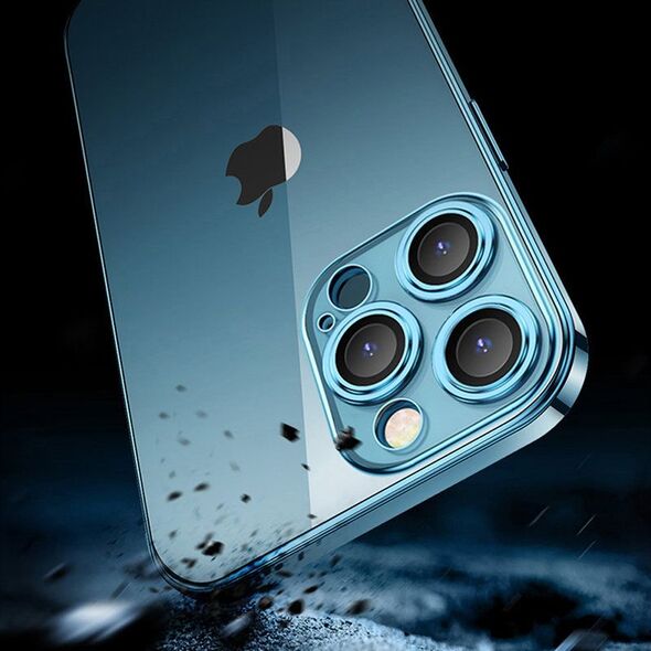 Joyroom Joyroom Chery Mirror Case etui pokrowiec do iPhone 13 Pro obudowa z metaliczną ramką srebrny (JR-BP908 silver)