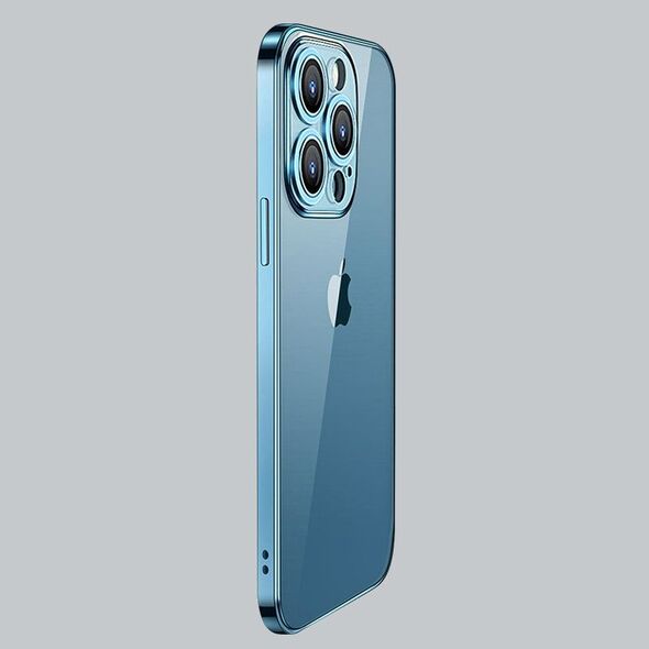 Joyroom Joyroom Chery Mirror Case etui pokrowiec do iPhone 13 Pro obudowa z metaliczną ramką srebrny (JR-BP908 silver)
