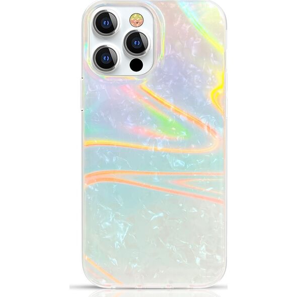 Kingxbar Kingxbar Shell Series luksusowe eleganckie etui na iPhone 13 Pro perłowy-niebieski