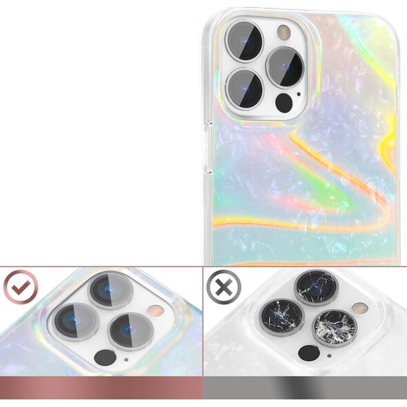 Kingxbar Kingxbar Shell Series luksusowe eleganckie etui na iPhone 13 Pro perłowy-niebieski