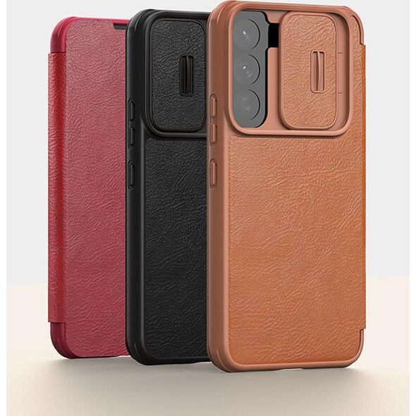 Nillkin Etui Nillkin QIN Pro do Samsung Galaxy S22+ (Brązowe) uniwersalny