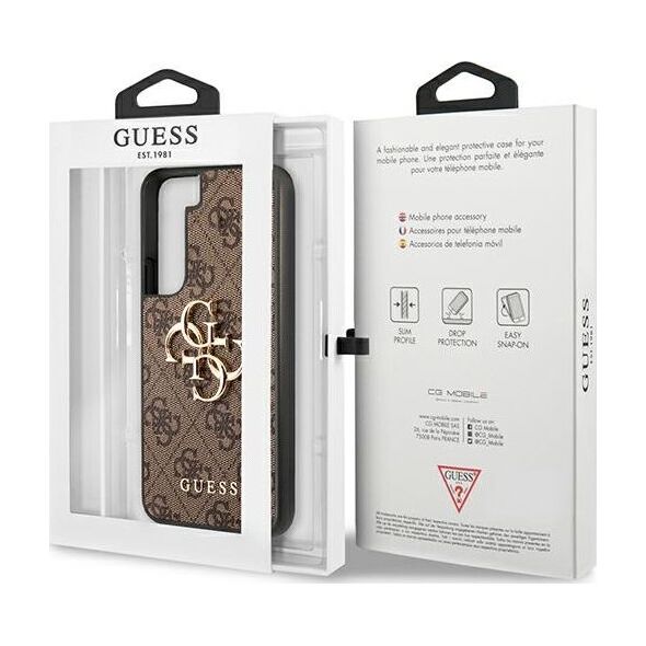 Guess Guess GUHCS22S4GMGBR S901 S22 brązowy/brown hardcase 4G Big Metal Logo