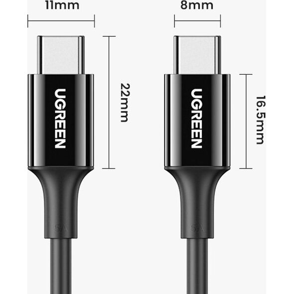 Kabel USB Ugreen USB-C - USB-C 1 m Biały (6957303865512)